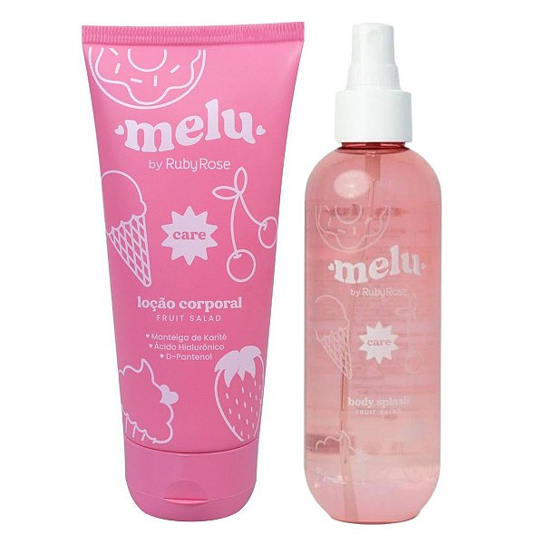 Loção Corporal + Body Splash Melu By Ruby Rose Care Fruit Salad 200ml