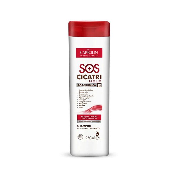 Shapoo Reconstrutor Capicilin Sos Cicatri Help 250ml