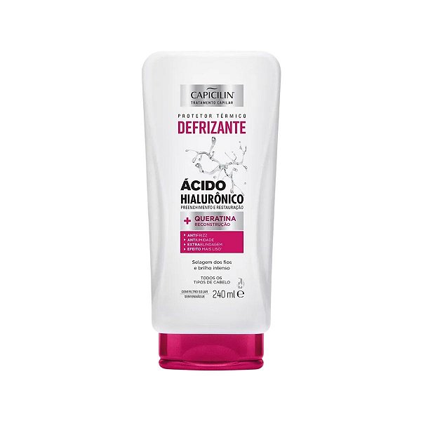 Defrizante Protetor Térmico Capicilin Ácido Hialurônico Queratina 240ml