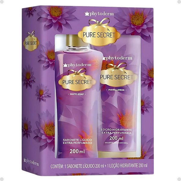 Kit Phytoderm Sabonete Líquido + Loção Hidratante Pure Secret 200ml