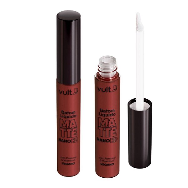 Batom Líquido Vult Matte Real Color Castanho Escuro 5ml
