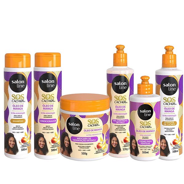 Kit Salon Line Sos Cachos Óleo de Manga C/6