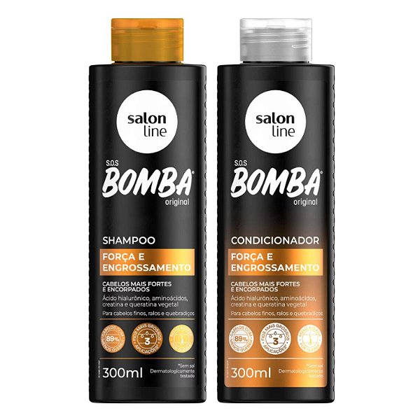 Shampoo + Condicionador Salon Line Sos Bomba Força e Engrossamento 300ml