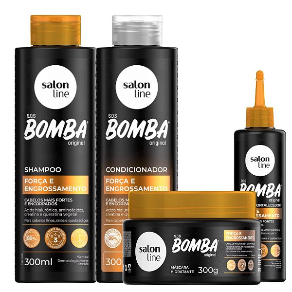 Kit Salon Line Sos Bomba Força e Engrossamento C/4