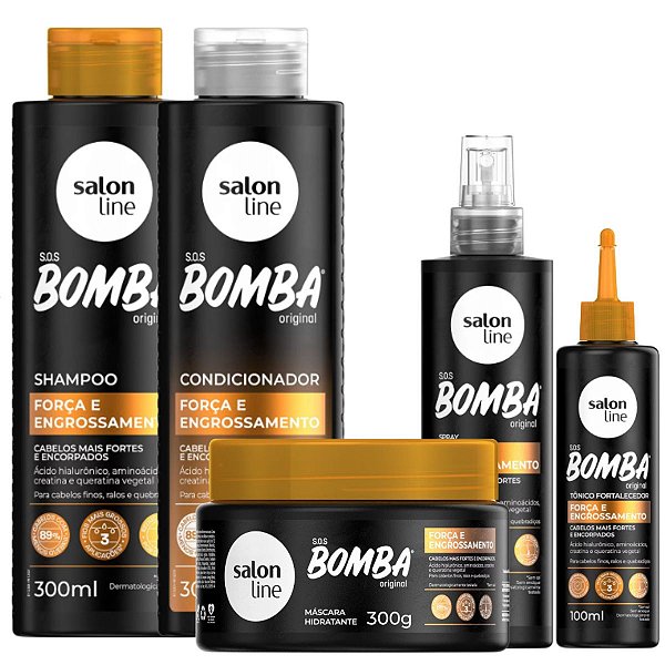 Kit Salon Line Sos Bomba Força e Engrossamento C/5