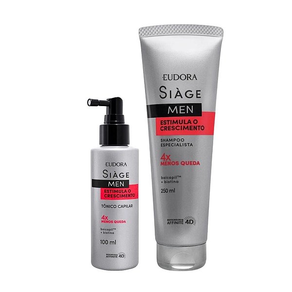 Kit Shampoo Siage Eudora Men Estimula O Crescimento C/2