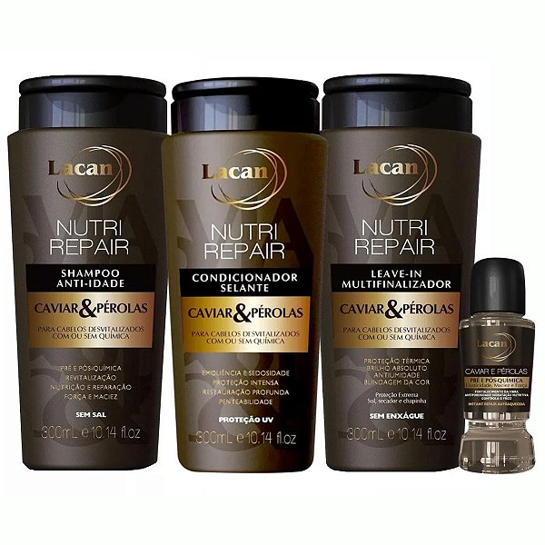 Kit Lacan Nutri Repair Caviar & Pérolas C/4