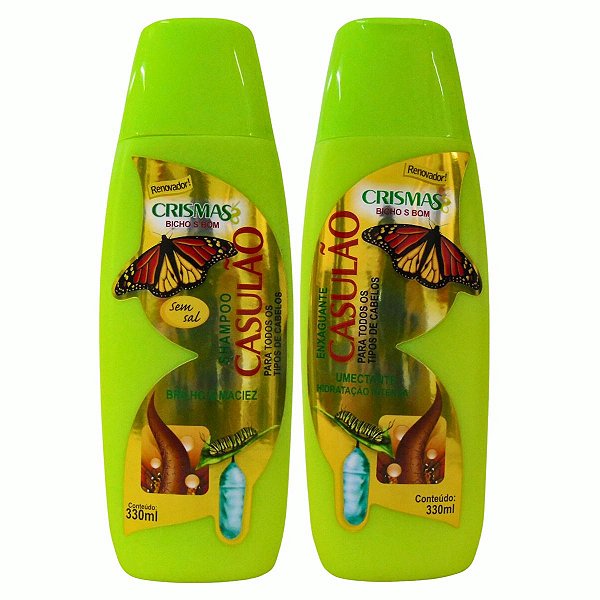 Shampoo + Enxaguante Casulao Crismas Bichos Bom 330ml
