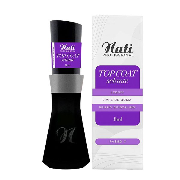 Top Coat Selante Nati Brilho Cristalino 8g
