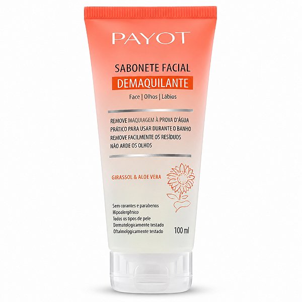 Sabonete Facial Demaquilante Payot Girassol & Aloe Vera 100ml