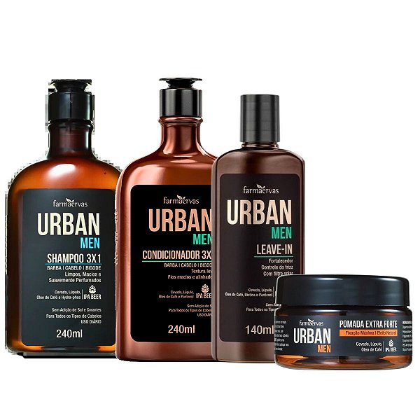 Kit Farmaervas Urban Men C/4 Pomada Extra Forte