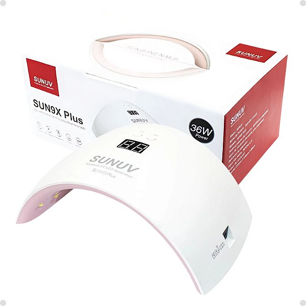 Cabine de Secagem de Unhas Sunuv Sun9x Plus com 18 LEDs Bivolt