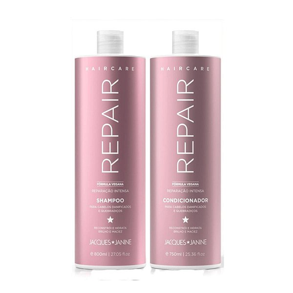 Shampoo + Condicionador Jacques Janine Hair Care Repair 750ml