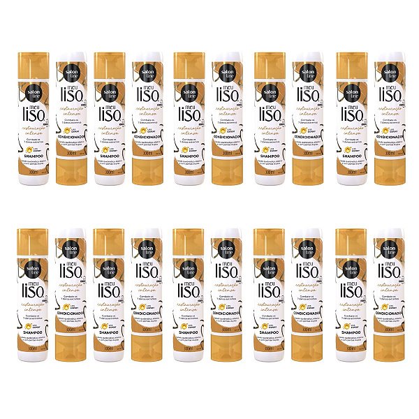 Kit Shampoo + Condicionador Salon Line Restauração Intensa Meu Liso C/10 300ml