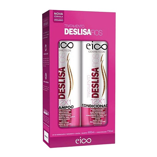 Kit Tratamento Eico Deslisa Fios 750ml C/2
