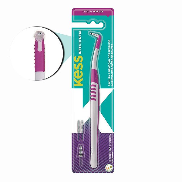 Escova Interdental Kess C/3 Refis Cores Sortidas Cód.1990