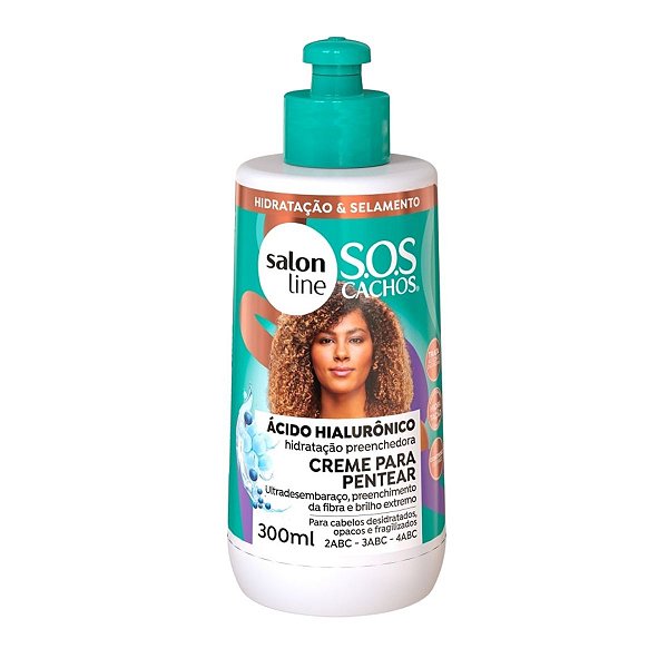 Creme Para Pentear Salon Line Sos Cachos Ácido Hialurônico 300ml
