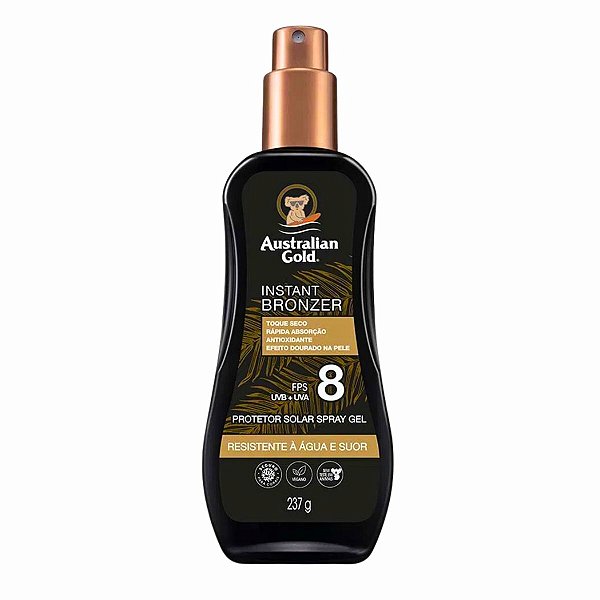 Protetor Solar Australian Gold Instant Bronzer Fps 8 237g