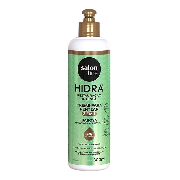Creme Para Pentear Salon Line Hidra 3 em 1 Babosa 300ml