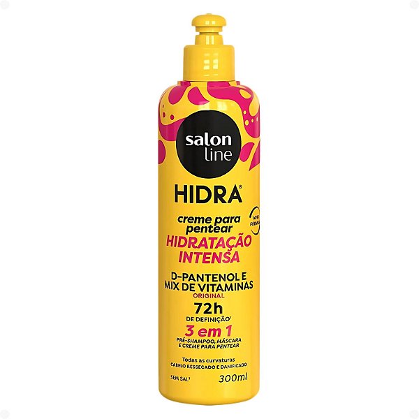 Creme Para Pentear Salon Line Hidra 3 em 1 D-Pantenol Hidratação Intensa 300ml