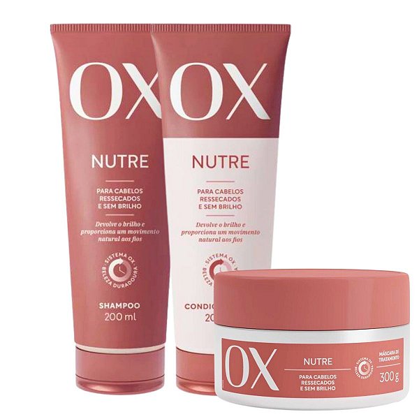 Kit Ox Nutre: Shampoo, Condicionador 200ml e Máscara