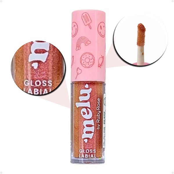 Gloss Labial Melu By Ruby Rose Bolo de Nozes 3,4ml