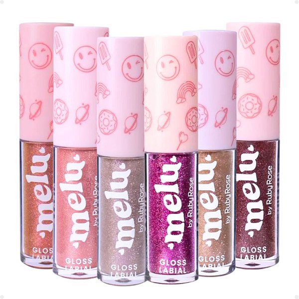 Kit Gloss Labial Melu By Ruby Rose 3,4ml C/6