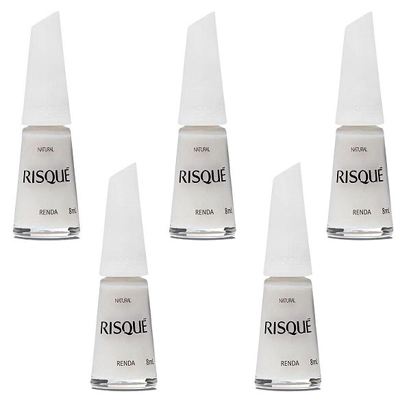 Kit Esmalte Natural Risqué Renda 8ml C/5