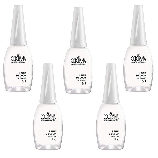 Kit Esmalte Cremoso Colorama Leite de Coco 8ml C/5