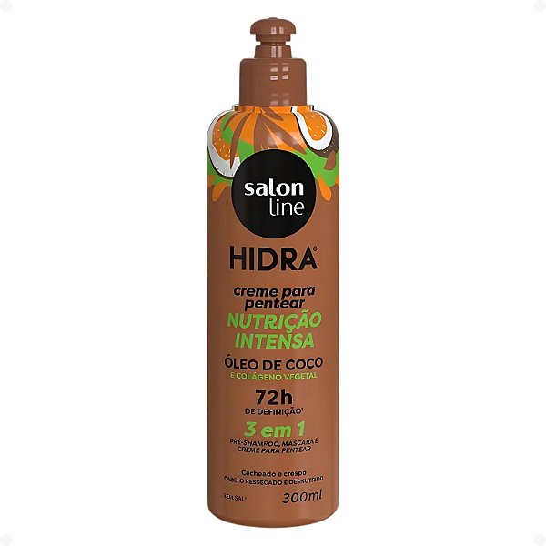 Creme Para Pentear Salon Line Hidra Nutrição Intensa 3 em 1 300ml