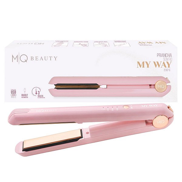 Prancha Sem Fio Mq Beauty My Way Bivolt 25w