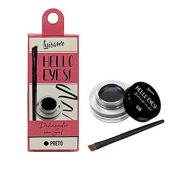 Delineador em Gel Luisance Hello Eyes! Preto 3,3g