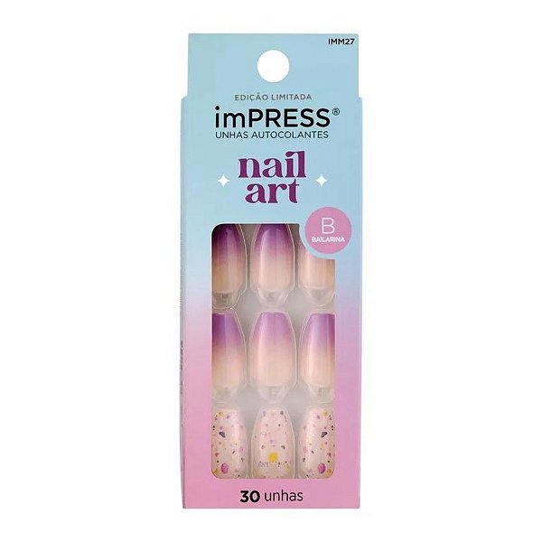 Unhas Autocolantes Kiss Impress Nail Art All I Want Bailarina C/30un Imm27