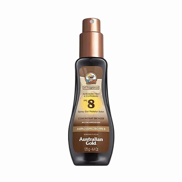 Protetor Solar Australian Gold Spray Gel Fps 8 125g
