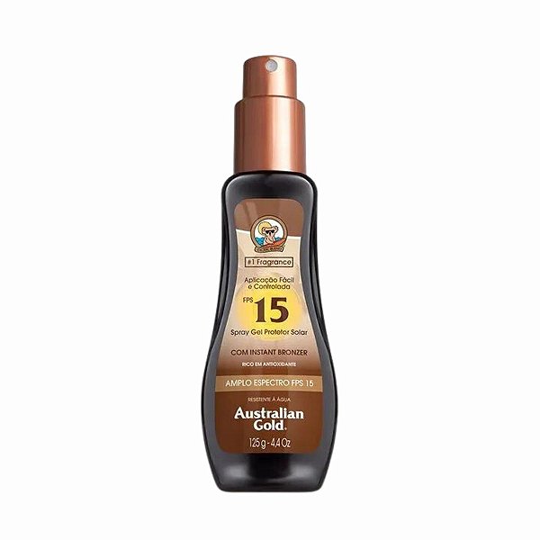 Protetor Solar Australian Gold Spray Gel Fps 15 125g