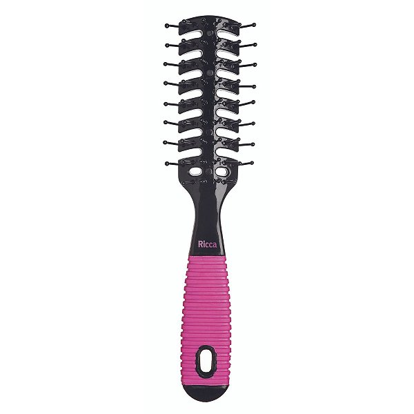 Escova Ventilada Ricca Black & Pink Cód.2409