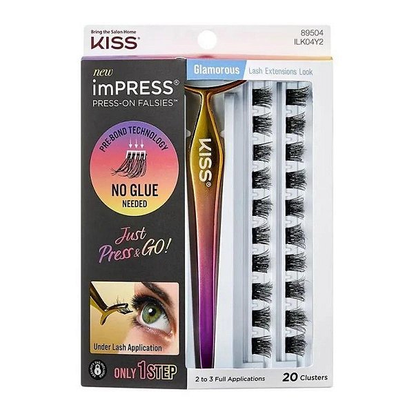 Cílios Autocolantes Kiss New York Impress Glamorous Ilk04y2