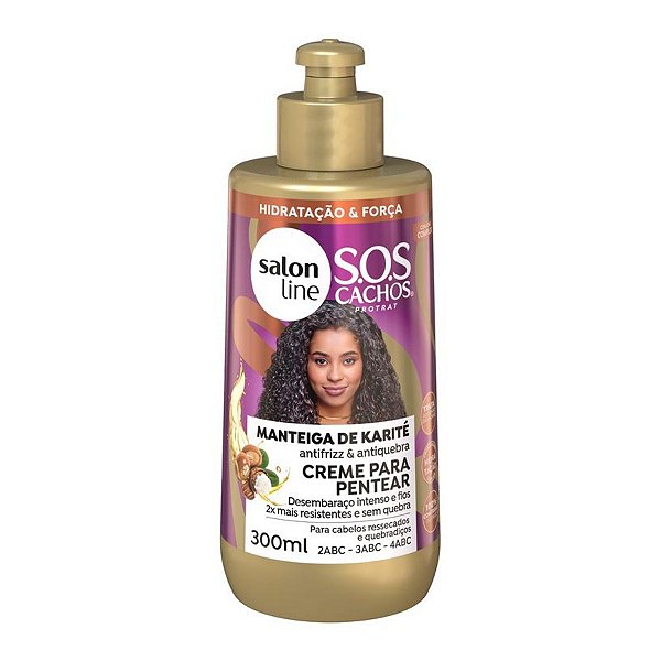 Creme Para Pentear Salon Line Sos Cachos Manteiga de Karité 300ml