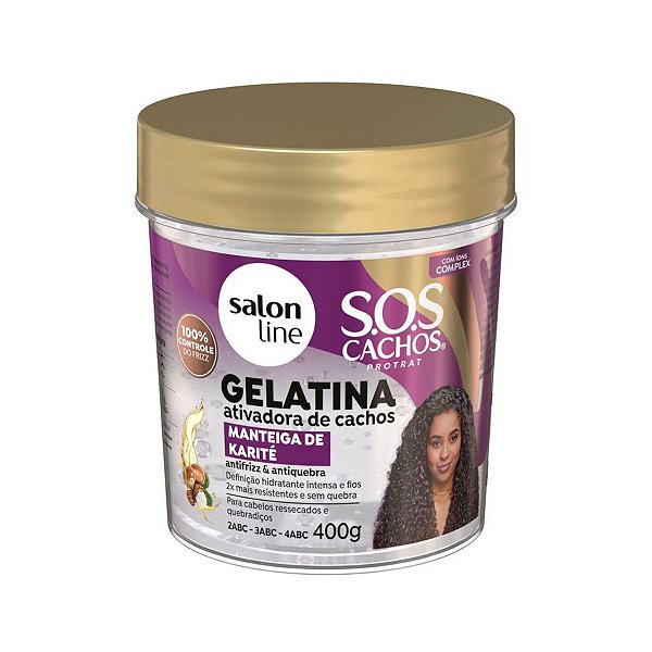 Gelatina Ativadora de Cachos Salon Line Sos Cachos Manteiga de Karité 400g