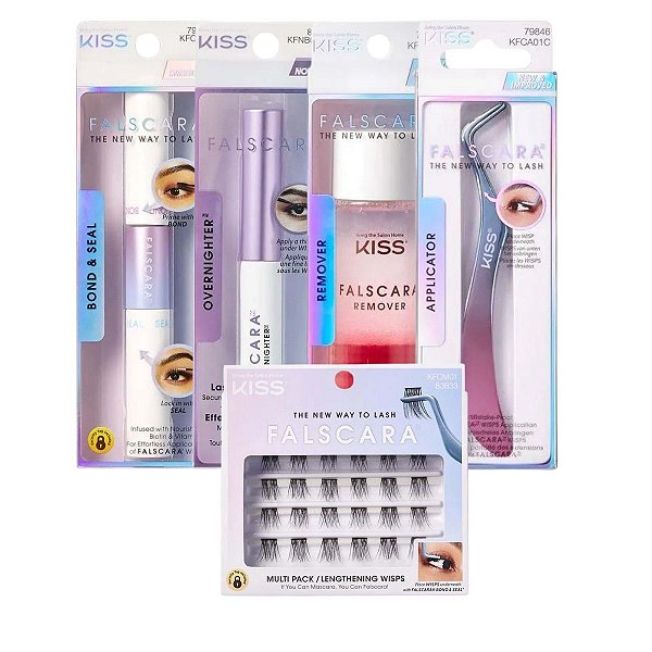 Kit Extensão de Cílios Kiss New York Falscara + Cilios Individual Kfcm01