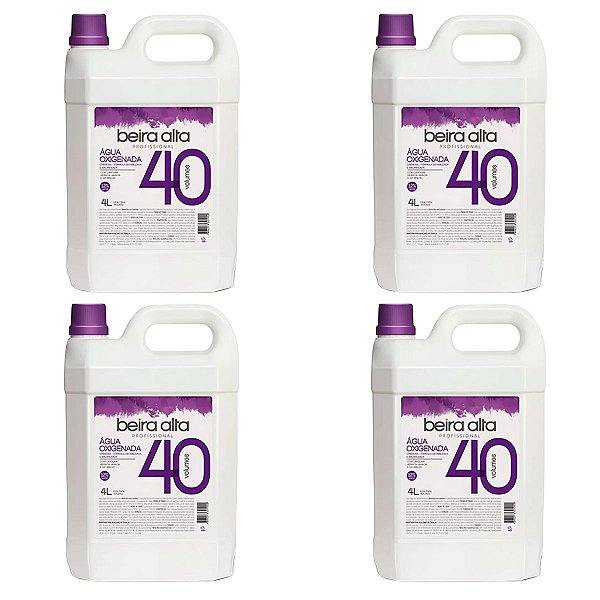 Kit Água Oxigenada Beira Alta 40 Volumes 4l C/4