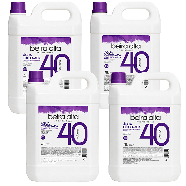 Kit Beira Alta Água Oxigenada: 40 Volumes C/4 4l