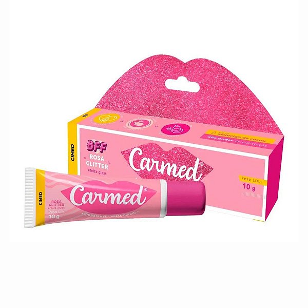 Hidratante Labial Carmed Bff Rosa Glitter 10g