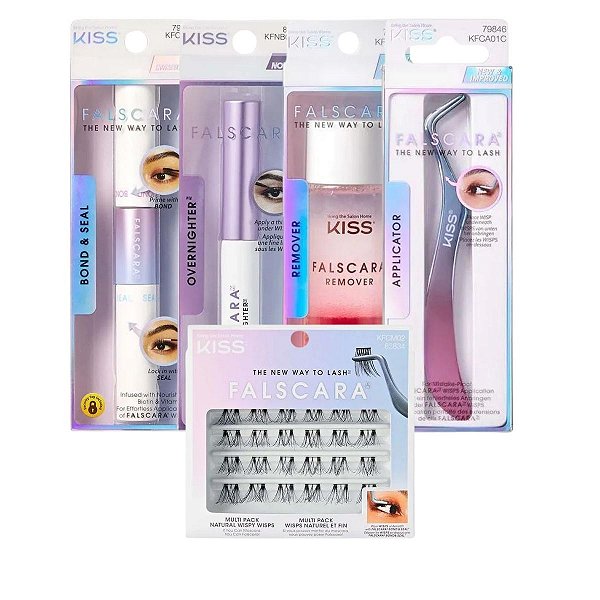 Kit Extensão de Cílios Kiss New York Falscara + Cilios Individual Kfcm02