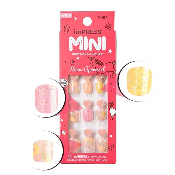 Unhas Autocolantes Kiss Ny Impress Mini Mom-approved Hokey Pokey C/20un Imk08x