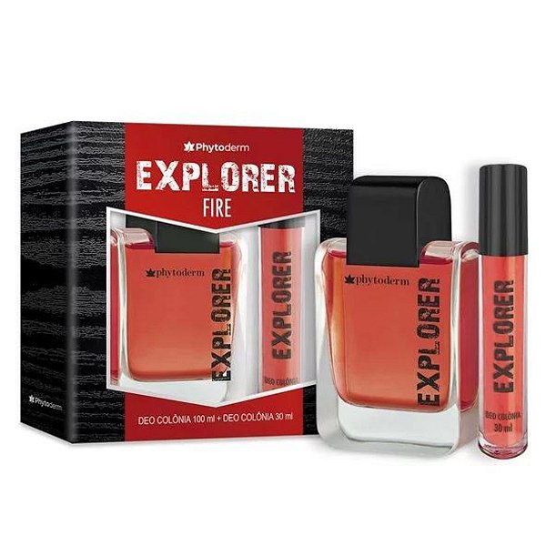 Kit Deo Colônia 100ml + Deo Colônia 30ml Phytoderm Explorer Fire