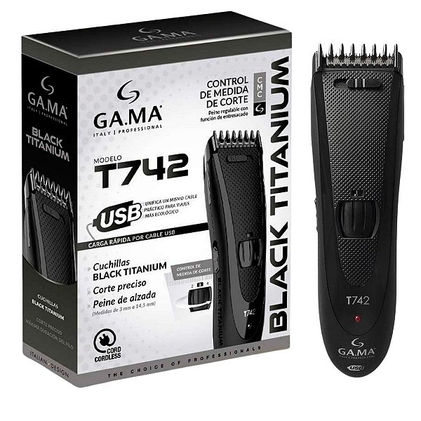 Máquina de Corte Gama Black Titanium T742 Ubs Bivolt