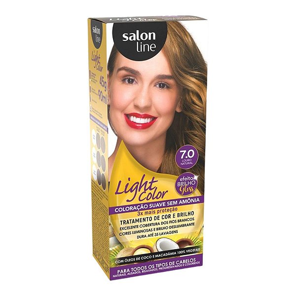 Coloração Suave Salon Line Light Color 7.0 Louro Natural