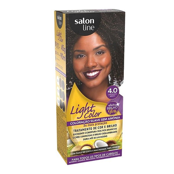 Coloração Suave Salon Line Light Color 4.0 Castanho Médio