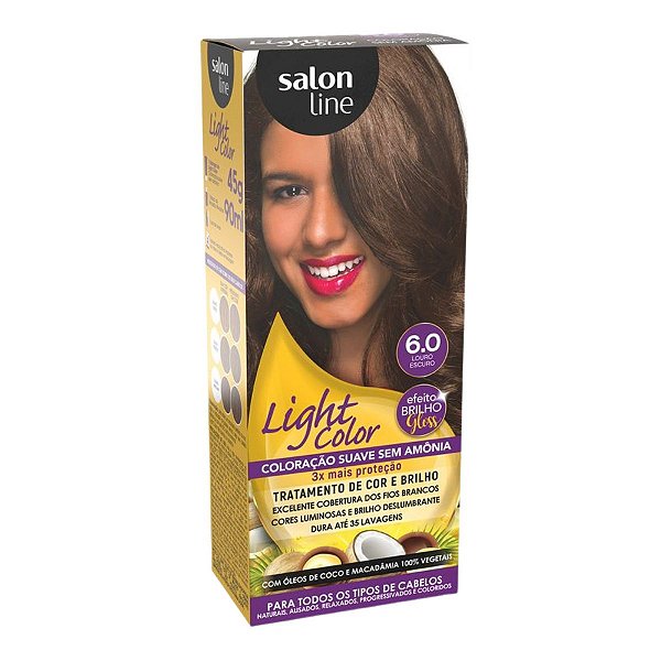 Coloração Suave Salon Line Light Color 6.0 Louro Escuro
